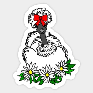 Silkie Showgirl Chicken Sticker